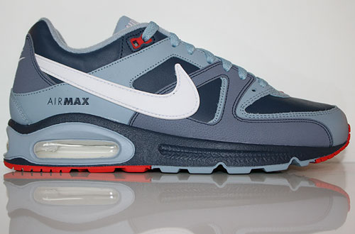 Nike Air Max Command Dunkelblau Grau Weiss Rot Sneakers 409998-400