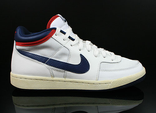 Nike Challenge Court Mid Vintage Summit White Midnight Navy Gym Red Sneakers 519106-160