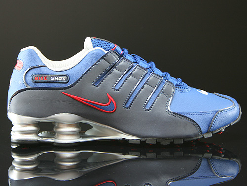 Nike Shox NZ EU Blau Dunkelblau Rot Silber Sneaker 501524-401