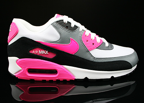 Nike WMNS Air Max 90 Essential Weiss Pink Dunkelgrau Schwarz Sneaker 616730-101