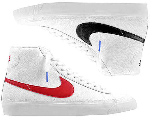 Nike Blazer Mid ND White Black White Red 371761-161 371761-101