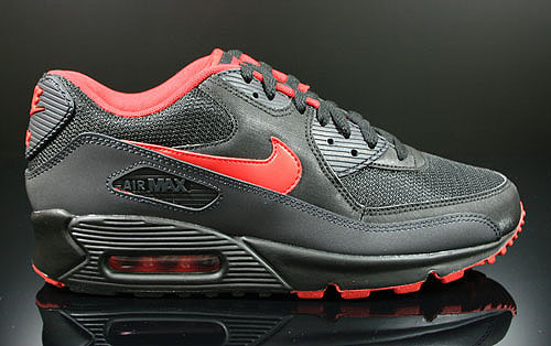 Nike Air Max 90 Black Varsity Red Anthracite Grey Sneakers 325018-069