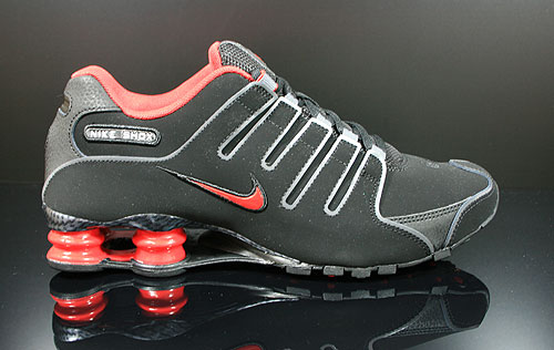 Nike Shox NZ EU Black Sport Red Dark Grey Sneakers 325201-060