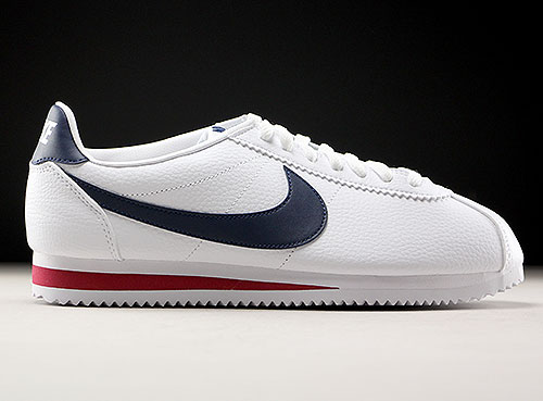 Nike Classic Cortez Leather White Midnight Navy Gym Red 749571-146