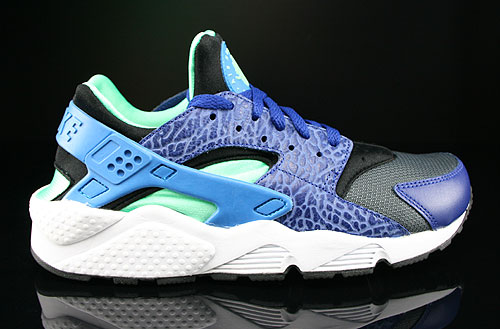 Nike Air Huarache Deep Royal Blue Hero Green Glow Black Sneakers 318429-443