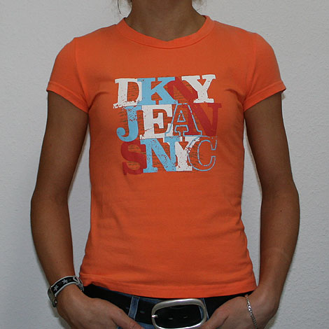 DKNY Jeans NYC T Shirt Orange