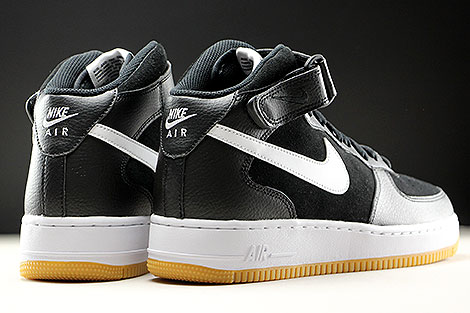Nike Air Force 1 Mid Black White Gum Medium Brown 315123 035 Purchaze