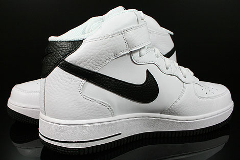 nike air force mid black white