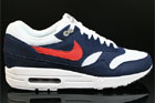 Nike Air Max 1 White Gym Red Thunder Blue Grey