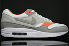Nike Air Max 1 White Medium Grey Grey Total Orange Nike Air Max 1 White Medium Grey Grey Total Orange