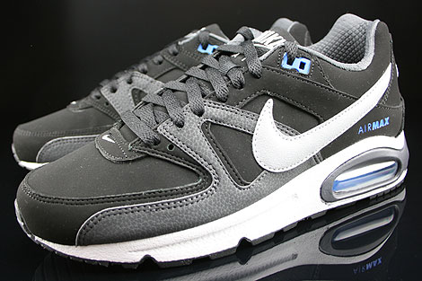 nike air max command leather blue silver