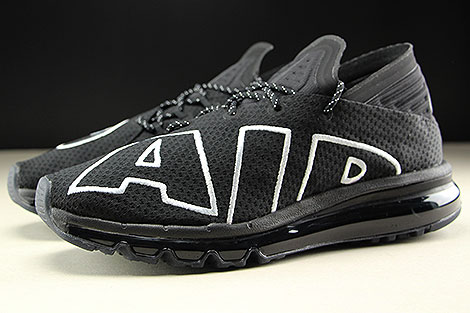 Nike Air Max Flair Black White Profile
