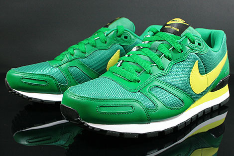 Nike Air Waffle Trainer Pine Green Yellow White Black