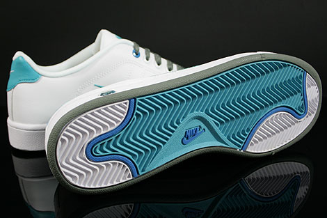 Nike Court Tradition 2 Weiss Blau Tuerkis Grau Laufsohle Nike Court Tradition 2 Weiss Blau Tuerkis Grau Laufsohle