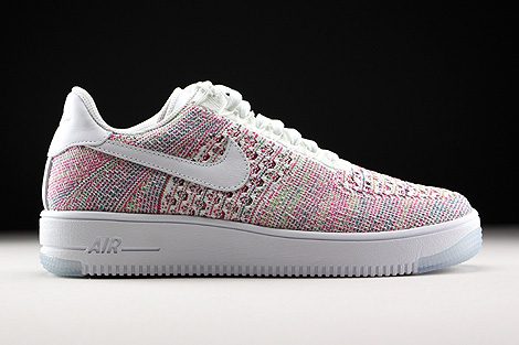 Nike WMNS Air Force 1 Flyknit Low Weiss Multicolor