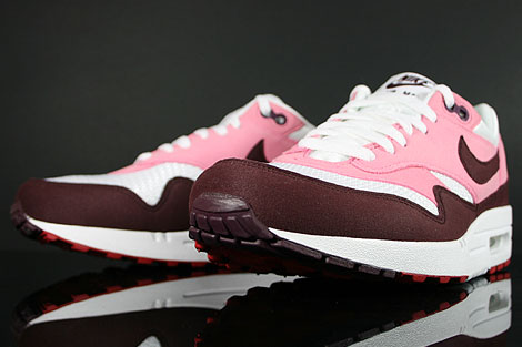 Nike WMNS Air Max 1 Pink Cooler Mahogany White Red 319986-603 - Purchaze