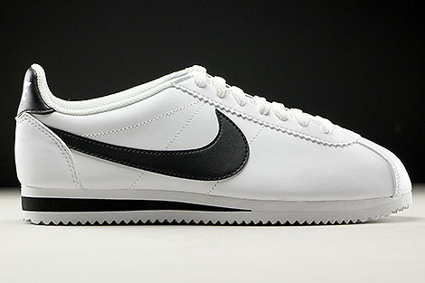 cortez nike white and black