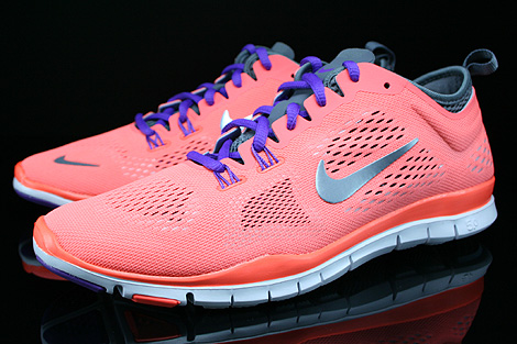 Nike WMNS Free 5.0 TR Fit 4 Bright Mango Wolf Grey Cool Grey Anthracite Sidedetails