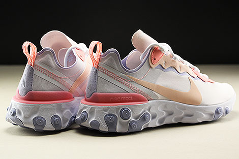 Nike WMNS React Element 55 Pale Pink Washed Coral Back view