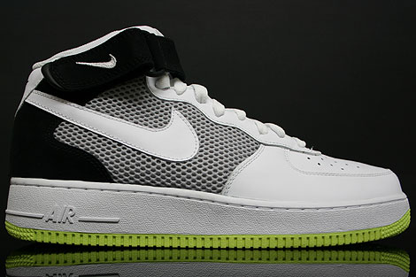 Nike Air Force 1 Mid White Black Yellow
