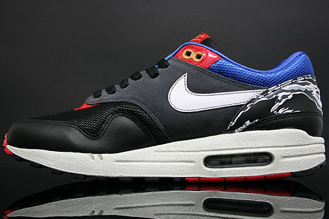 nike air max 1 black red