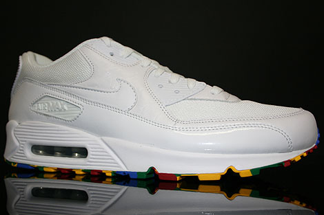 white and red nike air max 90