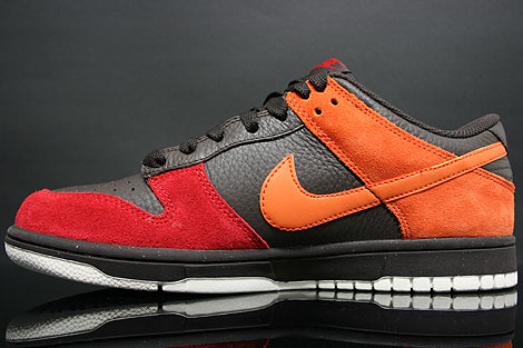 nike dunk low orange and red