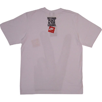 Nike Second Place is for Losers Tee White Sidedetails