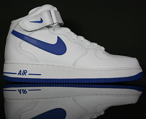 Nike Air Force 1 Mid Weiss Royal Blau 315123-104