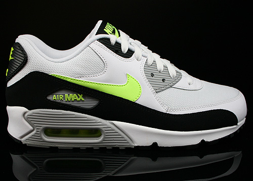 Nike Air Max 90 Essential Weiss Neongelb Schwarz Grau Sneaker 537384-118