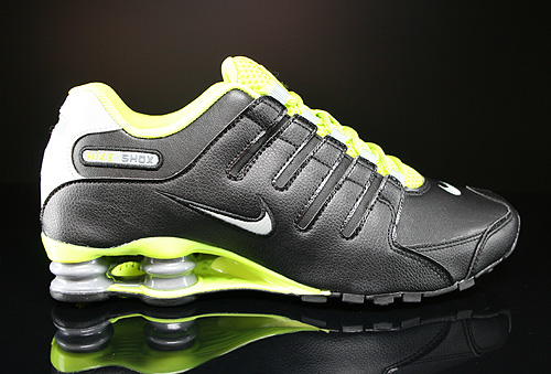 Nike Shox NZ EU Schwarz Grau Neongelb Sneaker 501524-031