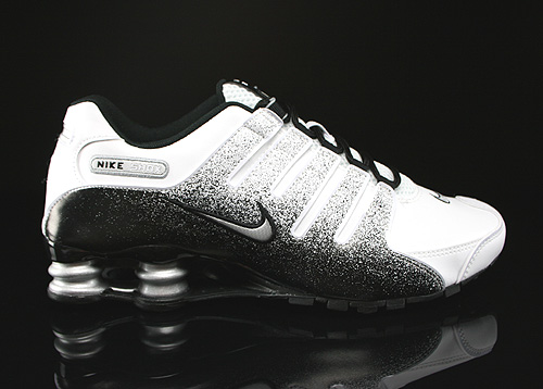 Nike Shox NZ EU Weiss Silber Schwarz Sneaker 501524-103
