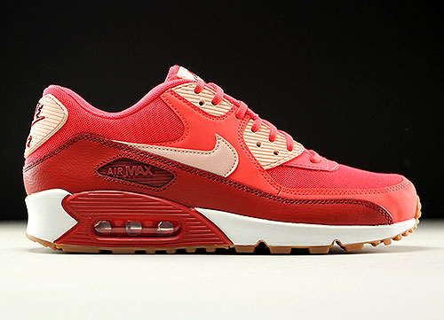 Nike WMNS Air Max 90 Essential Rot Orange Rose Weiss 616730-800