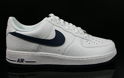Nike Air Force 1 Low White Midnight Navy Sneakers 488298-120