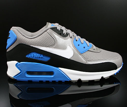 Nike Air Max 90 Essential Sport Grey White Black Photo Blue Sneakers ...