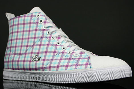 Lacoste Marcel Hi GMP SPW Weiss Lila Seitendetail