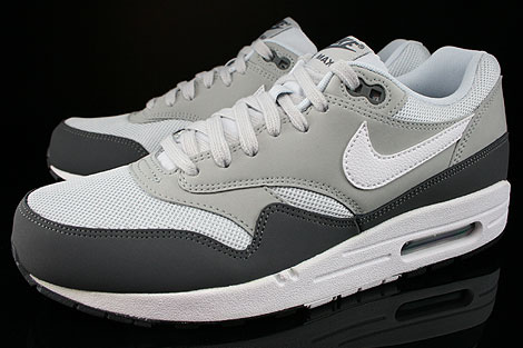 Nike Air Max 1 Essential Dark Grey White Silver Pure Platinum 537383 ...