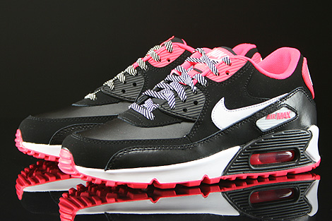 Nike Air Max 90 2007 GS Black White Hyper Punch 345017-064 - Purchaze