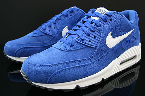 Nike Air Max 90 Essential Hyper Blue Sail Dark Grey Sidedetails