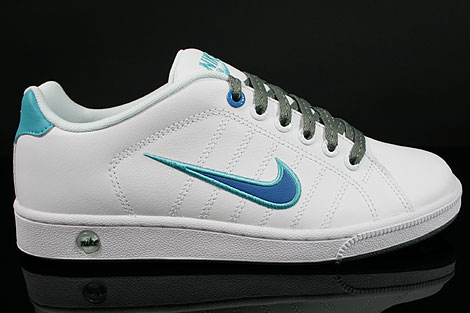 Nike Court Tradition 2 White Imperial Blue Turquoise