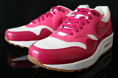 Nike WMNS Air Max 1 Vintage Fuchsia Pink Weiss Braun Seitendetail