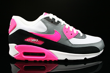 Nike WMNS Air Max 90 Essential White Hyper Pink Cool Grey Black 616730 ...
