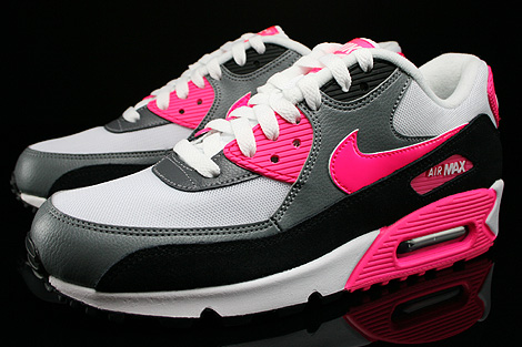Nike WMNS Air Max 90 Essential White Hyper Pink Cool Grey Black 616730 ...