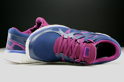 Nike WMNS Free Run 2 EXT Dunkelblau Lila Violett Creme Oberschuh
